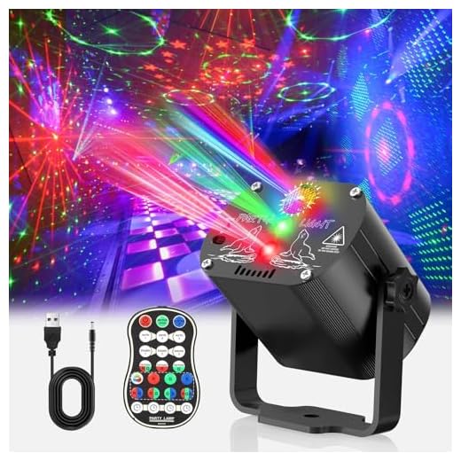 Tyonto luces discoteca, proyector Luz Fiesta ambiente karaoke Música con 60 Patrones Diferentes, Remoto USB 2M para Familiar, Discoteca Club Boda colores estroboscopicas luces habitacion de discoteca