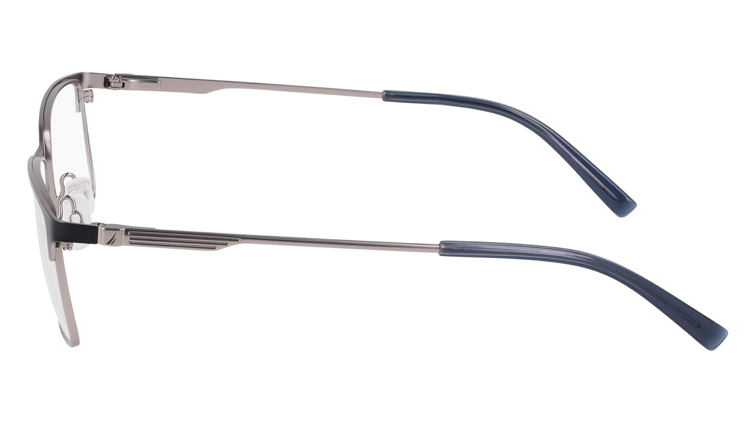 NAUTICA Brille mit Sehstärke für Herren optional mit Sonnenbrillentönung oder Blaulichtfilter, Rechteckig, gefertigt aus Metall, Modell: N7341 (inklusive Brillenetui)
