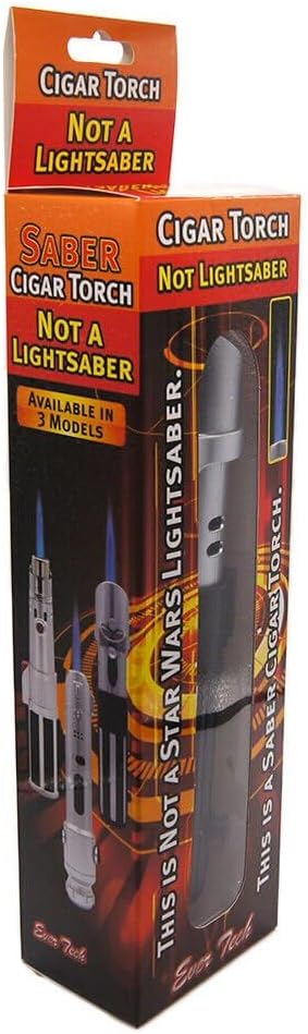 Dark Side Lightsaber Lighter – Refillable Butane Jet Torch, Windproof & Adjustable Flame – Great Gift for Boyfriends, Husbands & Dads – Unique Collector’s Gadget by Philthy (Dark Side)