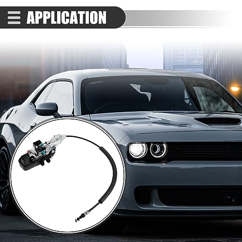 Image of Motoforti Front Left Car Door Latch Lock Actuator, for Dodge Challenger 2011-2014, Metal, Black