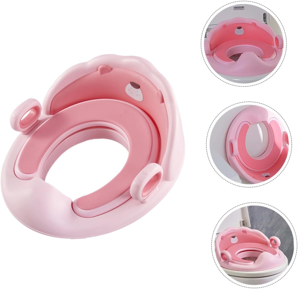Abaodam Boys Girls Potty Training Seat for Toddlers Splash Guard Potty Chair Cup Holder Step Stool Bath Seat