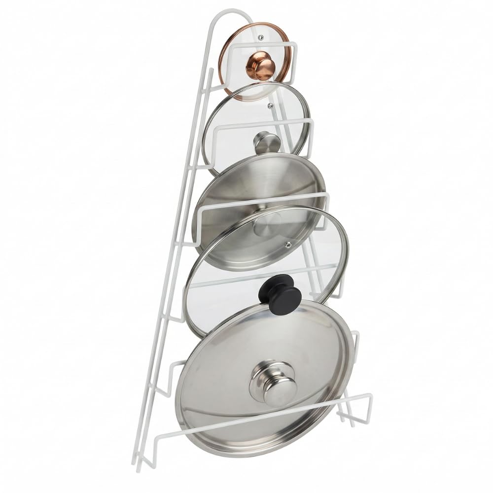Metaltex "Kiwi" Pot Lid Holder, Silver, 23 x 7 x 42 cm