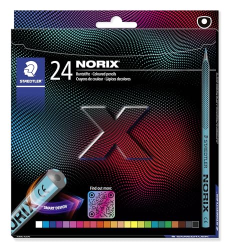 STAEDTLER Lápices de colores NORIX - 24 colores surtidos - Pack de 24, 186 C24