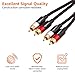 Amazon Basics 2 RCA Audio Cable for Amplifier,Active Speakers or Subwoofer with Gold-Plated Plugs, 15 Feet, Black