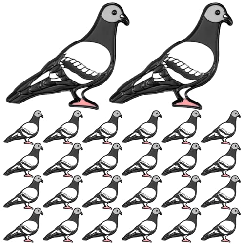 24 Pcs Pigeon Bird Enamel Label Pins Bulk Peace Pigeon Enamel Pins Brooch Bird Lovers Pin Charms for Hats Clothes Backpack Bags for Adults Men Women Gift