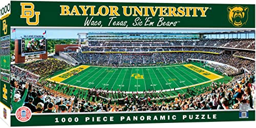 Image of MasterPieces - 1000 Piece Jigsaw Puzzle, NCAA Baylor Bears, Panoramic Football Stadium View, Fun for Adults and Family, 13 inchx39