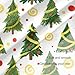 voucong Merry Christmas Green Christmas Tree square silk scarf fashion head wrap for women for winter 35x35 bufandas para mujer