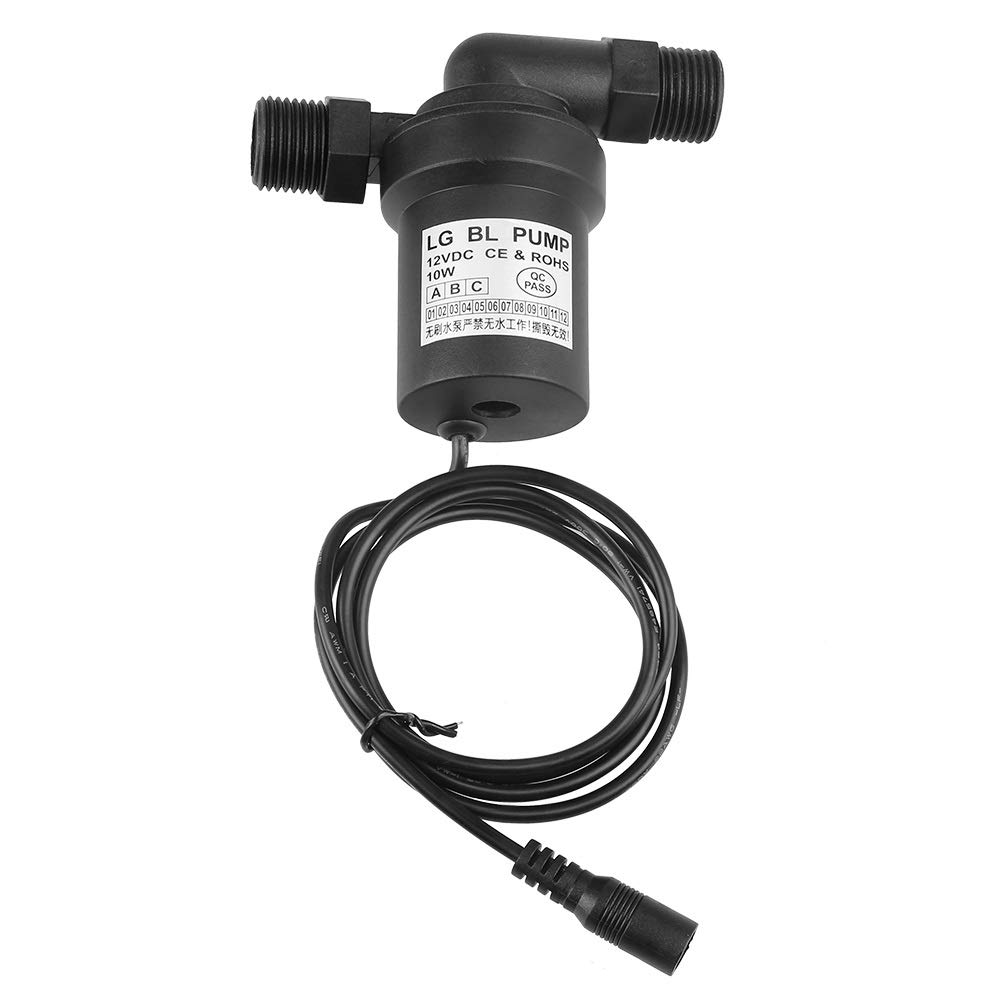 Ticfox Black Samfox Brushless Submersible Water Pump, Dc 12V 10W Water Pump High Temperature Amphibious Pump For Pond Aquarium Fish Tank Solar Fountain Pool Circulation Pumping