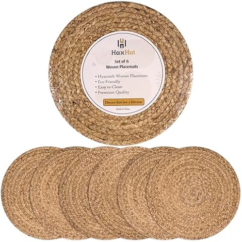 HaxHut Round Woven Placemats Cover