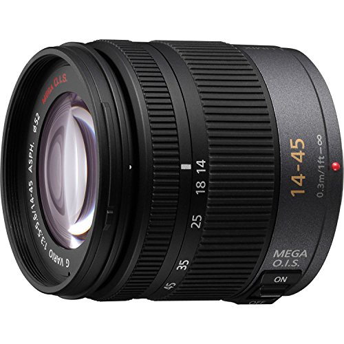 パナソニック LUMIX G Vario レンズ、14-45MM、F3.5-5.6 ASPH、ミラーレス マイクロフォーサーズ、MEGA O.I.S、H-FS014045 (USAブラック)