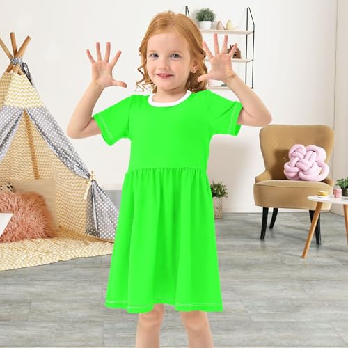 Summer Girl Dresses Short Sleeve Toddler Girl Outfits Clothes3