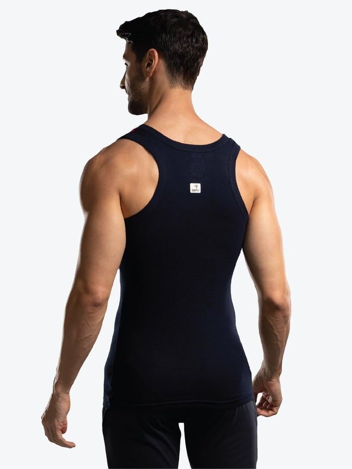 Image of Genx Men's Super Combed Cotton Gym Vest with Sports Style (Pack of 2) (Color May Vary)