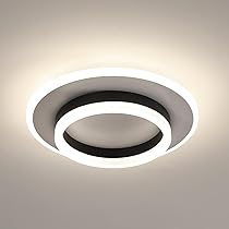 Goeco Plafoniera LED Soffitto Rotonda, 28W 3150LM Ø 30 cm Plafoniera da Soffitto Moderna Paralume in Acrilico Luce Neutra 4500K, Lampadario LED Moderno per Camera da Letto Soggiorno Cucina, Bianco
