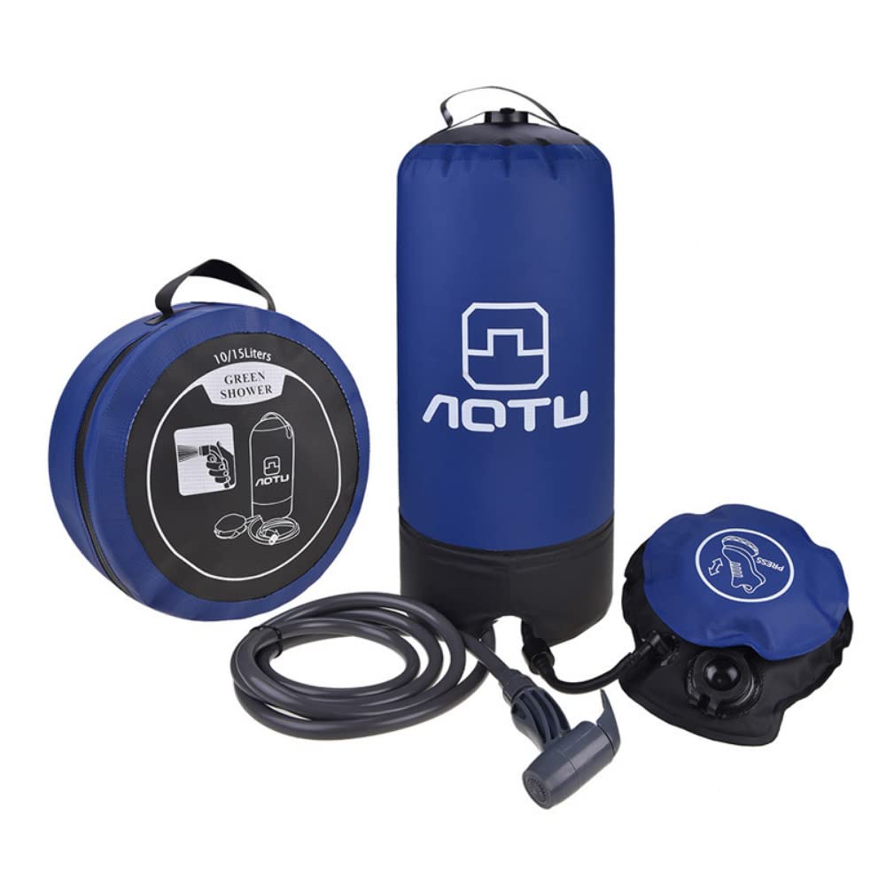 11L PVC Pressure Shower with Foot Pump Lightweight Outdoor Inflatable Shower Pressure Shower Water Bag for Outdoors Beach Camping Hiking Bathing