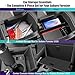Upgraded Center Console Organizer for Subaru Forester Accessories 2025, Armrest Storage Box + Silicone Cup Holder + Hidden Box + Wireless Charging Protective Pad with Non-Slip Mat 4Pcs Set, Black