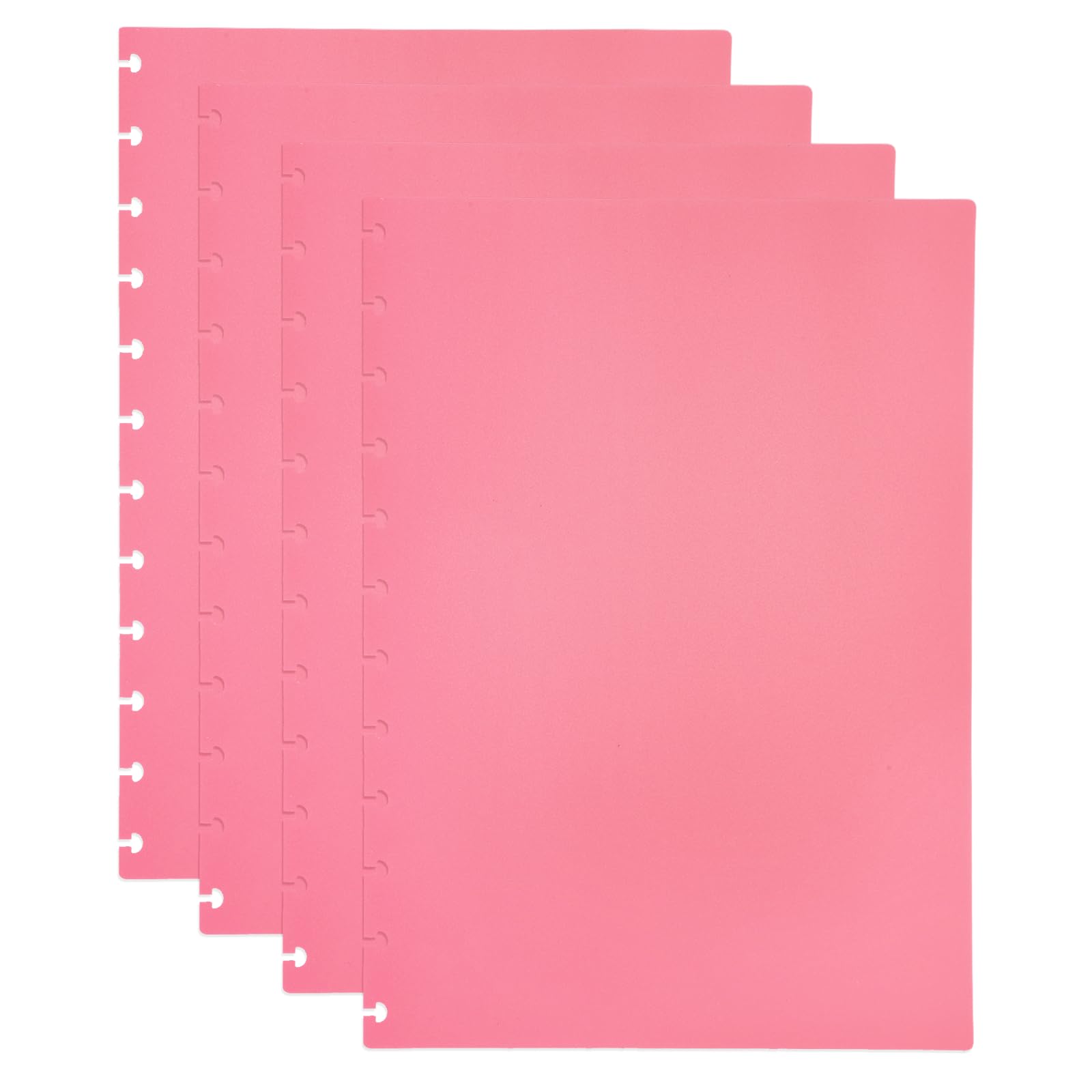 PATIKIL 2 Set Discbound Notebook Cover, 11.8 x 8.5 A4 Letter Size PP Disc Planner Cover for Notebook Planner Office Product, Pink โ image 1