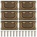 Pomos y Tiradores Vintage, 6 Piezas Manijas de Muebles Pomos y Tiradores de Puerta de Armario de Cocina Retro para Puerta, Cocina, Cajón,Armario, con 12 Piezas Tornillos , 95x52 Millimeter