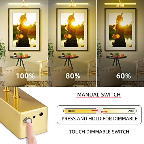 image for HEJOR HEAGEERO Picture Light, Battery Operated Picture Light with Remo