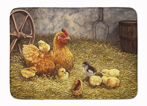 Caroline's Treasures Chicken Hen and Her Chicks Floor Mat, 19