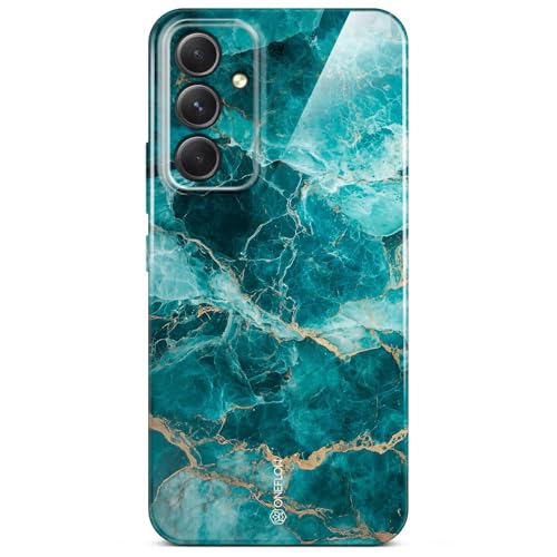 Coque Samsung A54 5G ONEFLOW Bliss marbre bleu rigide pailletée