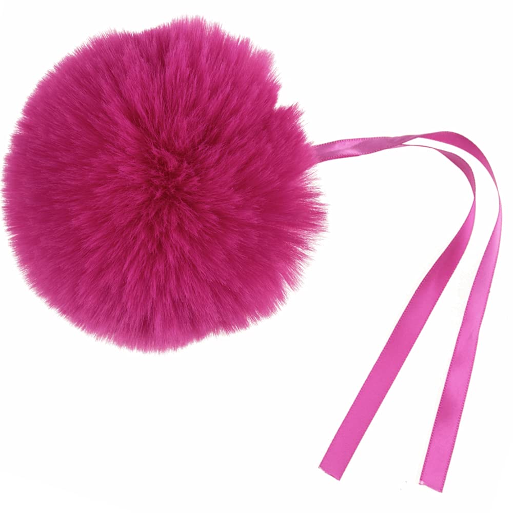 Crafty Capers Cerise Pink | Giant 11cm Faux Fur Pom Pom | Gift Wrap, Home Decor & Crafts