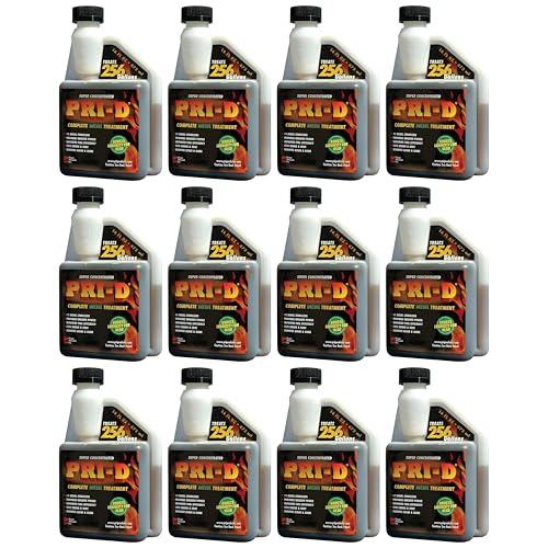 PRI-D Diesel Stabilizer and Fuel Treatment Additive, 16 oz (12 Pack) – Improves Fuel Lubricity...