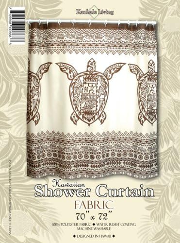 Hawaiian Fabric Shower Curtain (Big Honu Turtle) by Kauhale Living