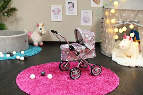 Knorrtoys 63344 - Puppenwagen Mini Lili - Star Grey pink – Bild 3