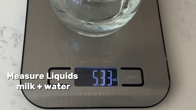 Image of CROWNFUL Food Scale, 11 lb Digital Kitchen Scales with Built-in Coin Battery, Weight Ounces and Grams for Cooking and Baking, 6 Units with Tare Function, LCD Display, 304 Stainless Steel