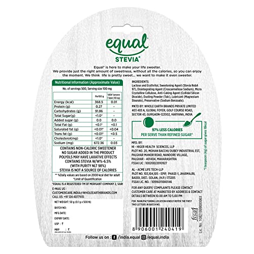 Equal® Stevia 500 Tablets | Plant-Based Natural Sweetener | 100% Natural Sweetness from Stevia | Zero Calorie from Stevia | Tastes Like Sugar | Ideal For Diabetic Patients |... - Image 2