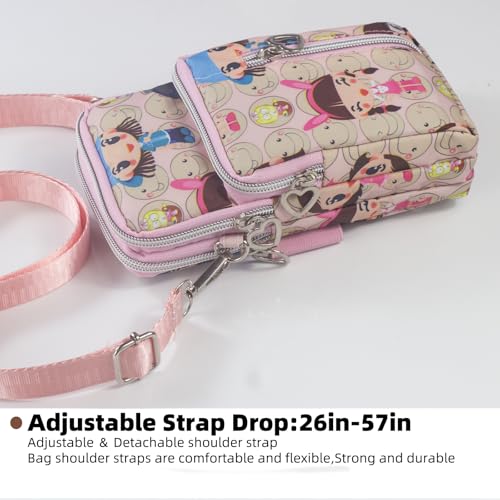 Image of JANKS Small Crossbody Bag for Women - Mini Phone Purses with Crossbody Strap and Wallet - Nylon Arm Bag