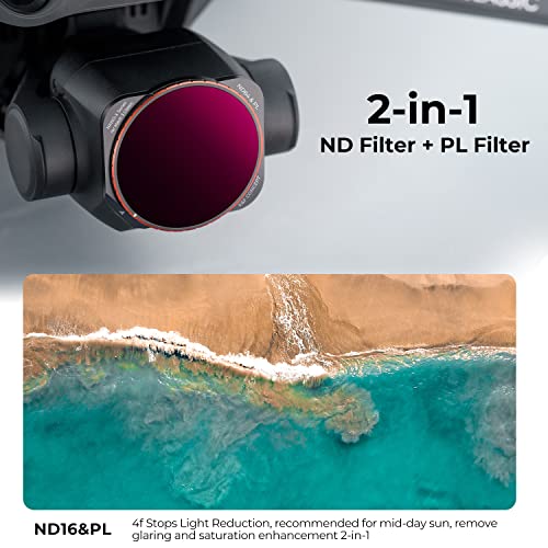 K&F Concept ND16/PL Filter Compatible with DJI Mavic 3 Classic, ND CPL Neutral Density Polarizing 2-in-1 Filter - Image 3