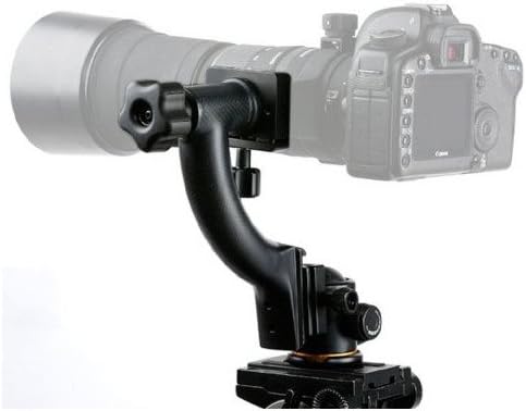 Sevenoak SK-GH04 Gimbal Head front view with camera and lens