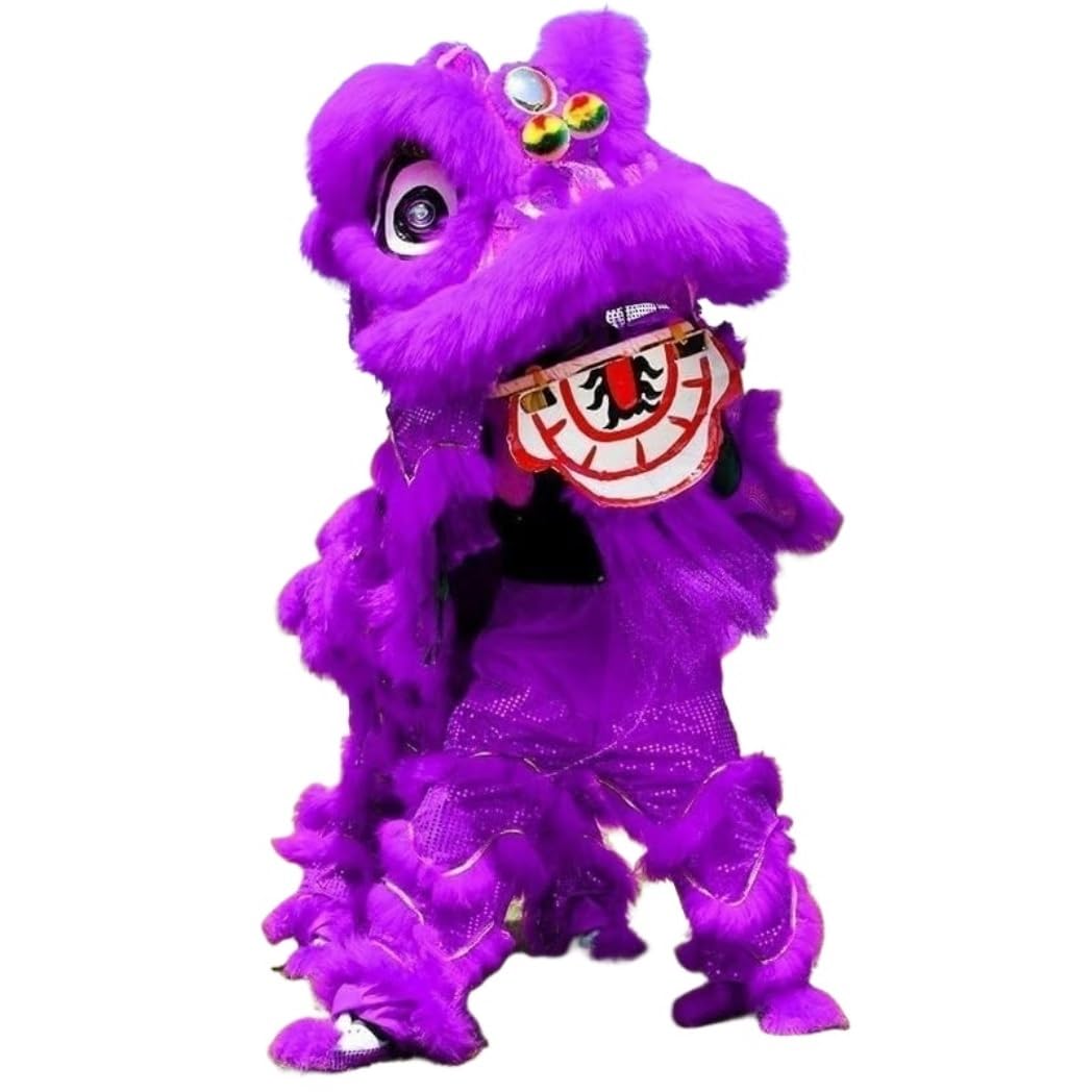 Krxsobnv B Lion Dance Clothes, Head Traditional Mascot Lion Dance Handmade Costume Chinese Style