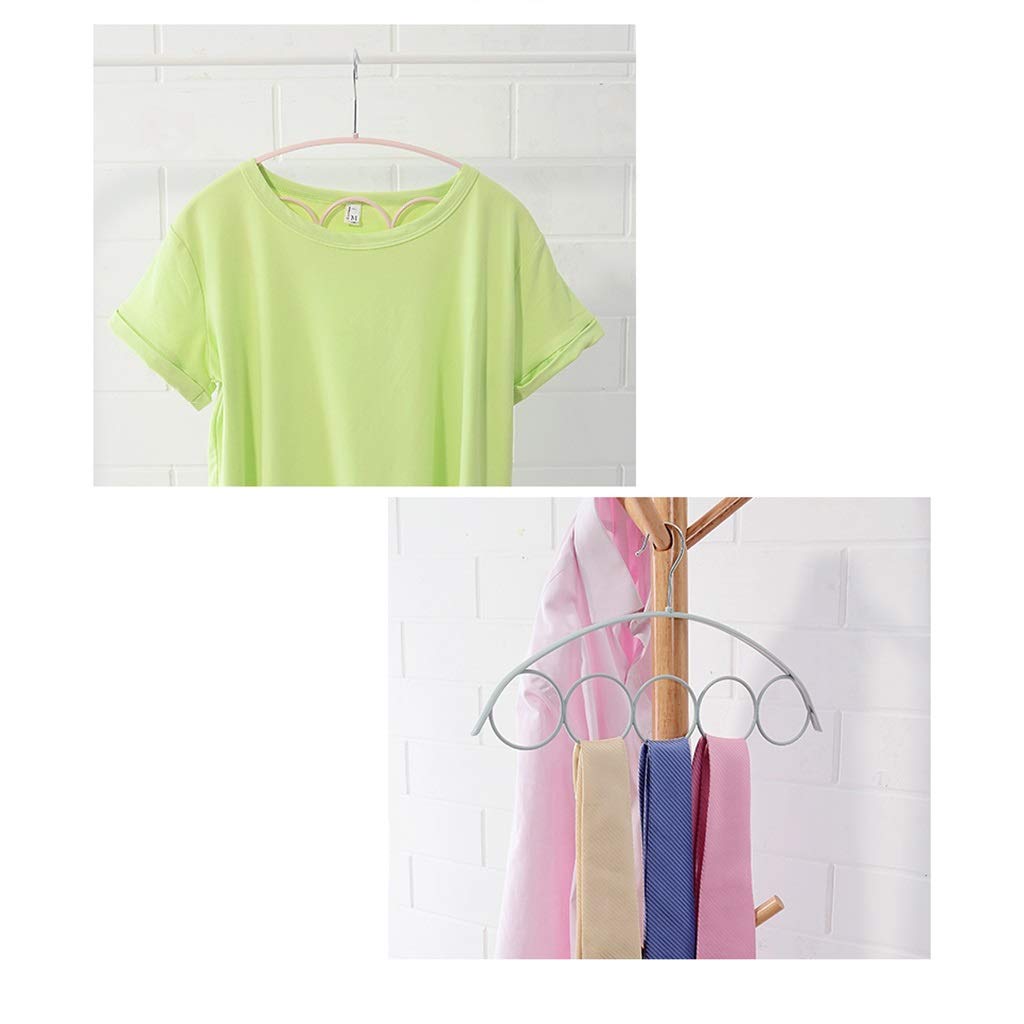 Hanger RENRUIRUI- Percha de 5 Anillas de plástico Pañuelo Bufanda Corbata Perchero de Almacenamiento Multifuncional for Colgar en Rack (10 Piezas)