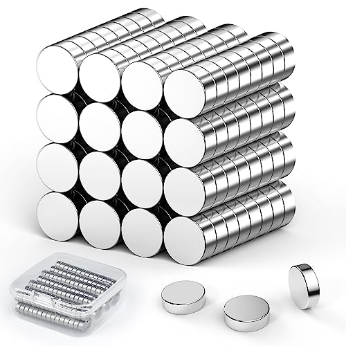 Skaaisont 60 Pcs Aimant Neodyme, 6mm x 3 mm Mini Aimant pour Artisanat, Tableau, Bureau, Maison, Cuisine, Réfrigérateur, Images de Bricolage Petit Aimant...