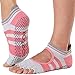 Toesox Damen Grip Pilates Barre Socks-Non-Slip Bellarina Half Toe for Yoga & Ballet, Peitsche, M