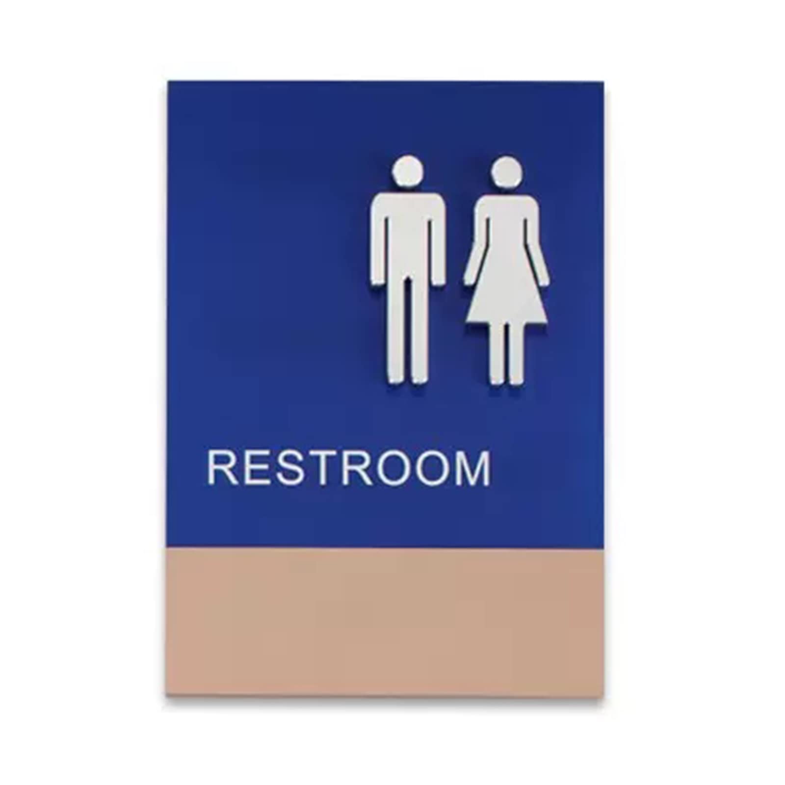 VNVFJKLO restroom sign, Restroom Sign Decor, Men's and Women's Toilet Signs, Aluminum Bathroom Door, for Office or Business, Toilets, Decals(C)