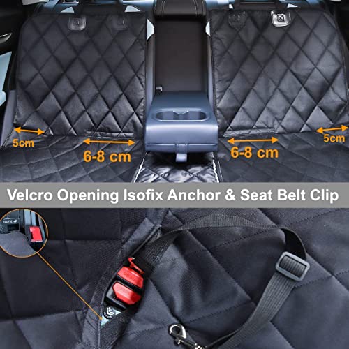 GoBuyer Dog Car Seat Cover Protector Liner for Car Boot and Back/Rear Seat Accessories - Isofix Compatible, Universal & Non-slip and Openings for Seat Belt - Image 4