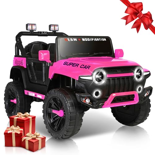 Pink 2-Seater 24V Electric Ride-On Truck for Kids