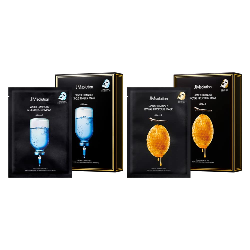 JMsolutionWater Luminous S.O.S Ringer Mask + Royal Propolis Ample Korean Skin care Face mask