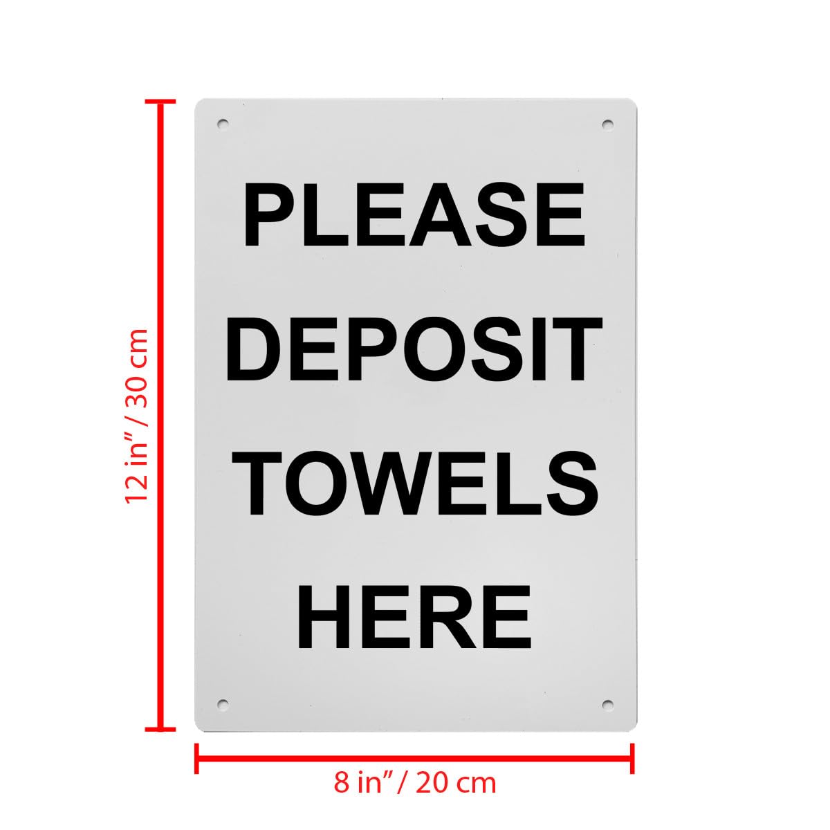 Please Deposit Towels Here Sign, 8.5 x 11 in