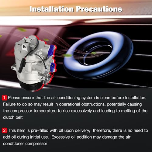 Image of Air Conditioning Compressor Fit for BMW 335i 435i 530i 535i 540i 640i 740i