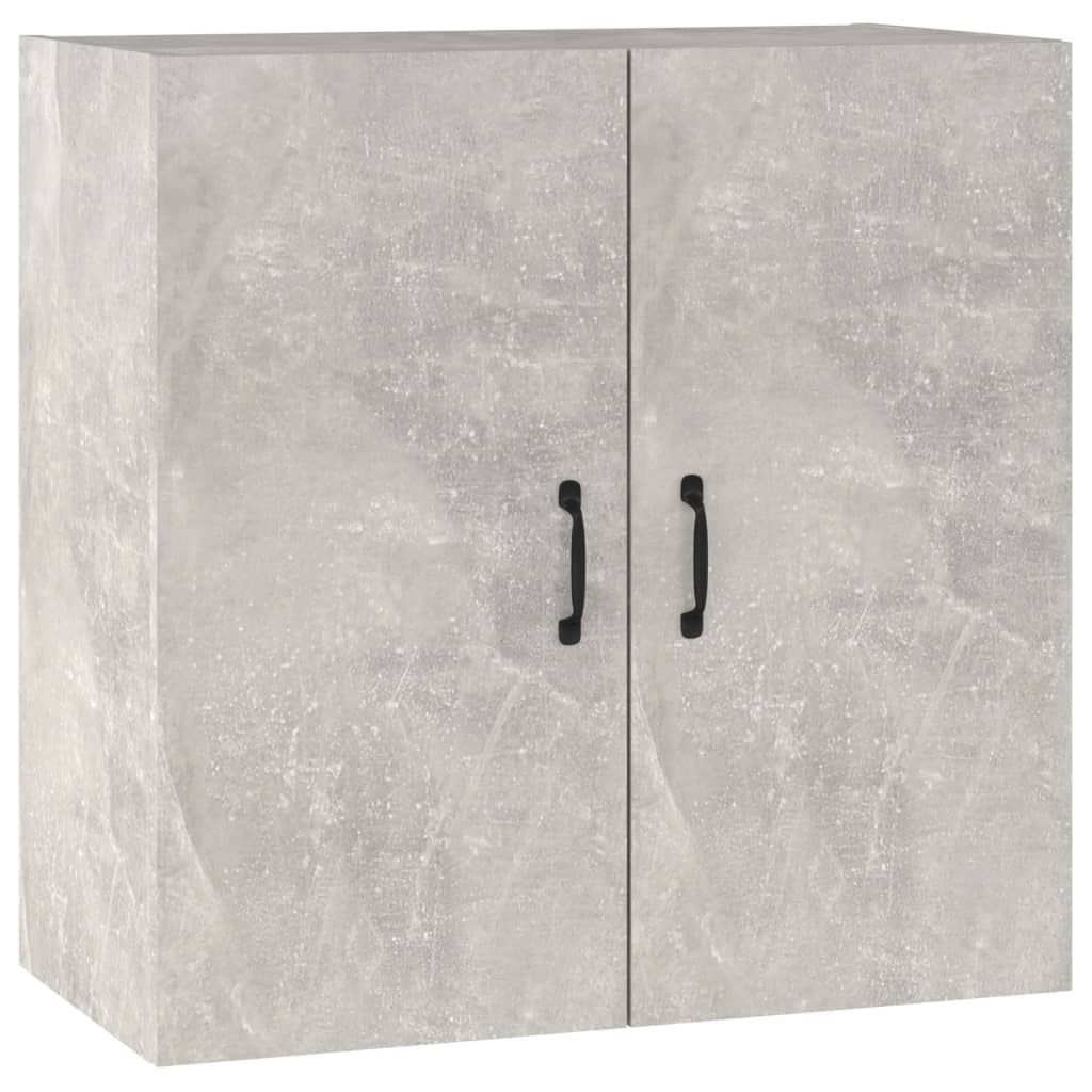 Armoire murale gris béton 60 cm meuble suspendue 2 portes pour salon