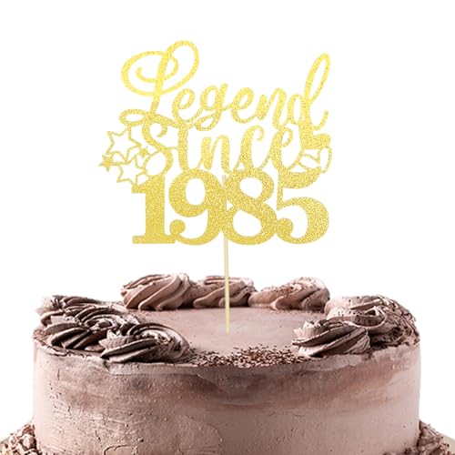 Bliceon Décorations de gâteau d'anniversaire, design légendaire de 1985, décoration de gâteau pour 40e anniversaire, célébration, anniversaire de mariage et fournitures de fête