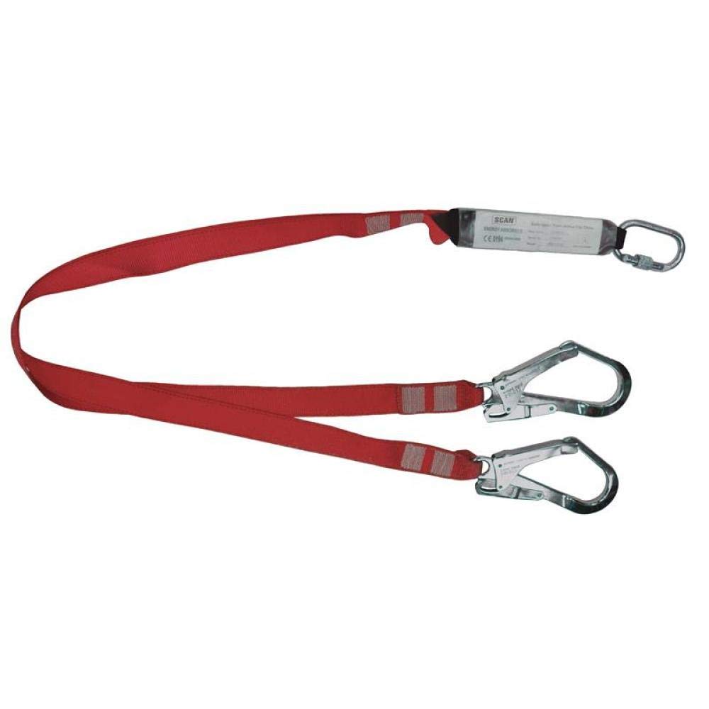 Scan Fall Arrest Twin Lanyard Length 1.8M Width 45mm Strgength: > 23kNConforms to CE - EN355
