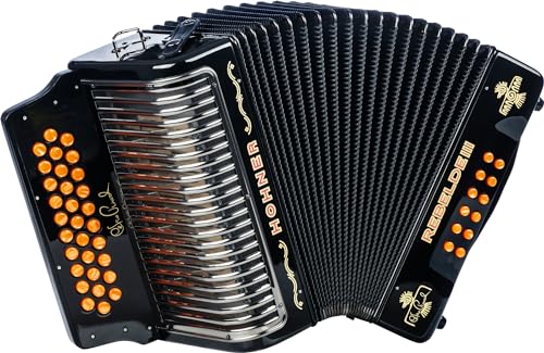 Hohner Limited Edition Corona Rebelde III GCF Accordion - Black (REBIII)