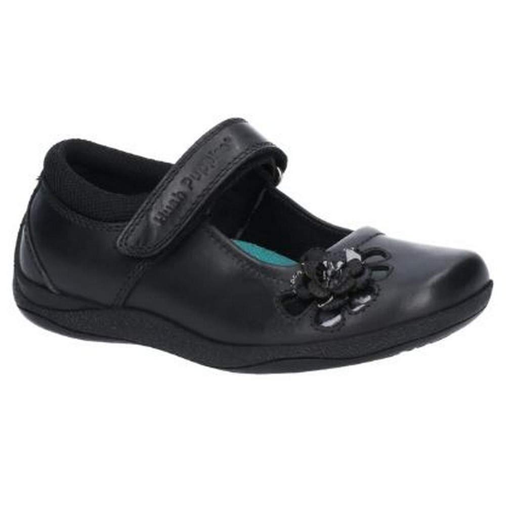 Hush Puppies Girl's Jessica Jnr School Uniform Shoe, Black, 13 UK Child
