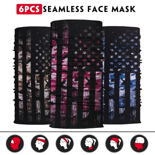 Image of Neck Gaiter for Men Women Headwear Bandana Head Wrap Face Scarf Mask Cover Warmer Balaclava-Seamless & Versatile