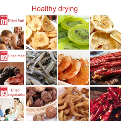 5 Ebenen Dörrautomaten Fr Fleisch Dörrautomat Dörrgerät Dörrautomat Obsttrockner Maschine LCD Digitale Temperatur- Und Timer-Steuerung Umlaufmodus Für Getrocknetes Fleisch Snack Für Haustiere 250W – Bild 5